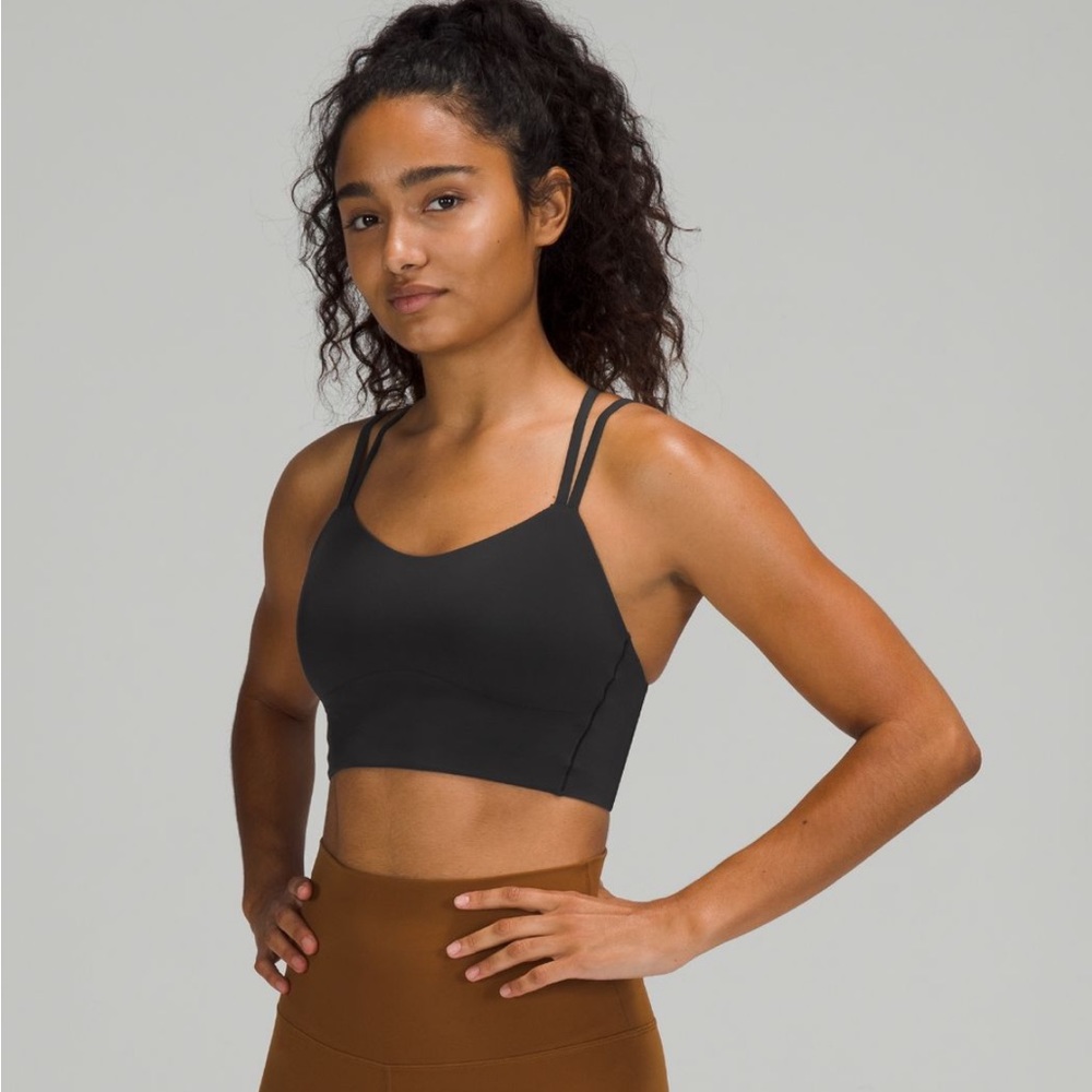 Lululemon Like A Cloud longline sports bra, black size 6